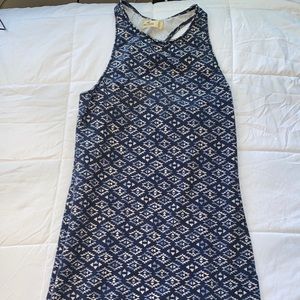 Sleeveless, racer back, Aztec patterned dress, L